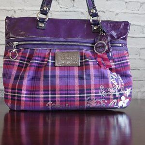 *RARE* COACH Poppy Tartan Tote Bag